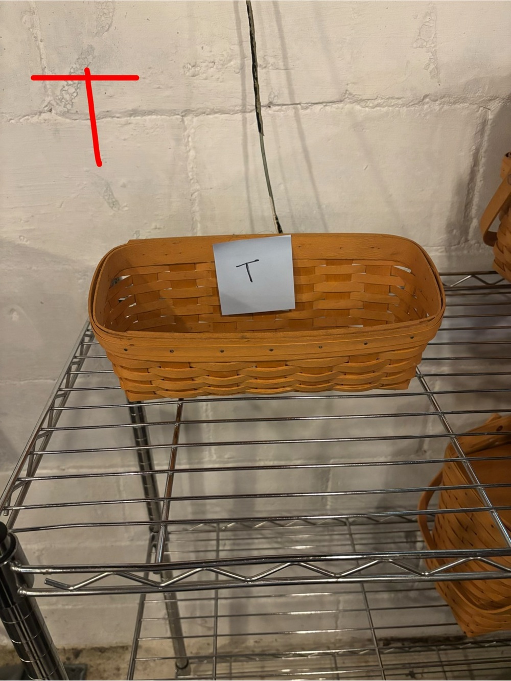 Longaberger Rectangular Woven Basket in Light Brown